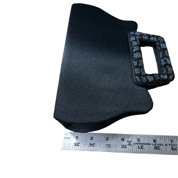 Bijoux Terner Vintage Beaded Handles Evening Black Bag. - Picture 8 of 9